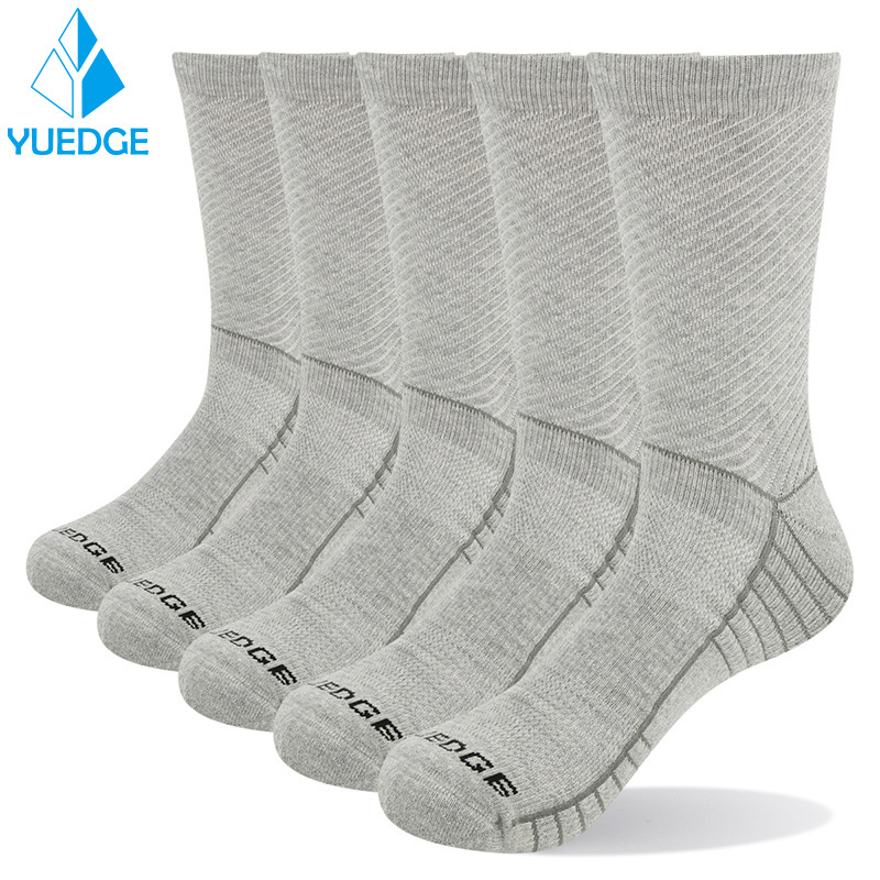 YUEDGE 10 Pairs Bottom Combed Cotton Outdoor Sports Socks Men Women Riding Hiking Hiking Hiking Running Basketball Socks